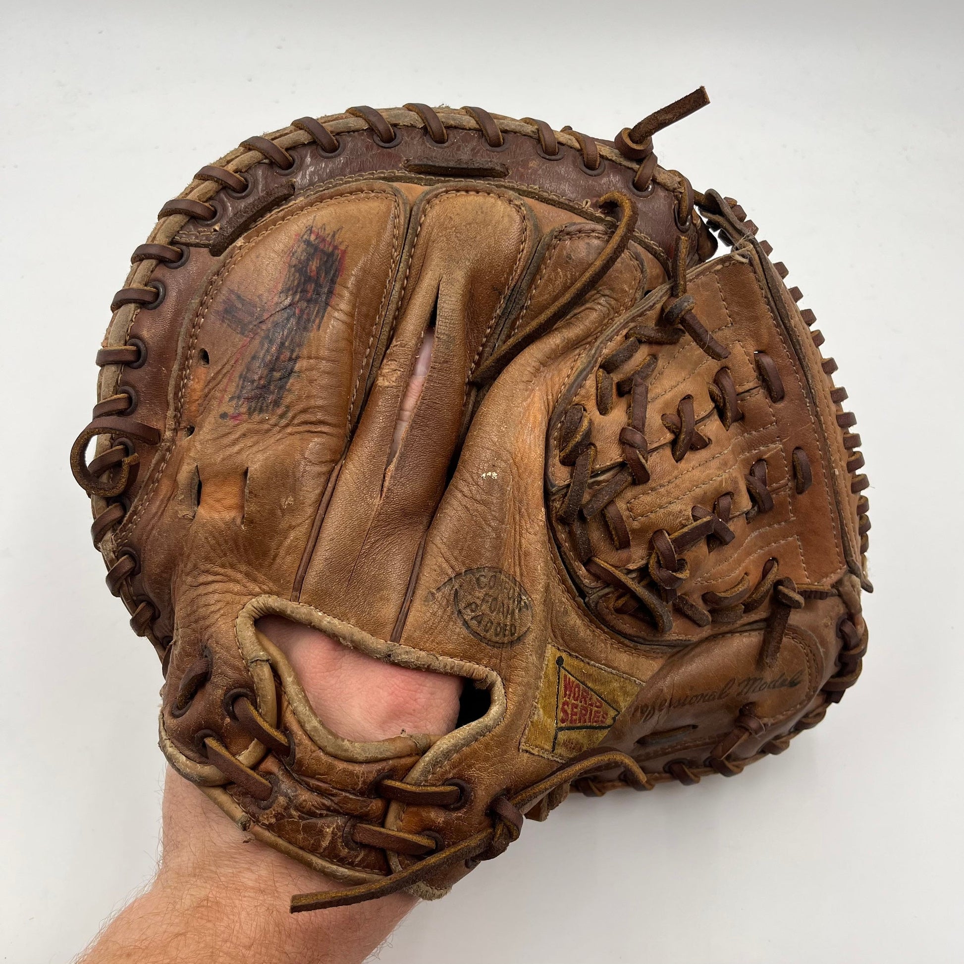 Vintage World Series T-82 Catchers Mitt Baseball Glove - photo 2
