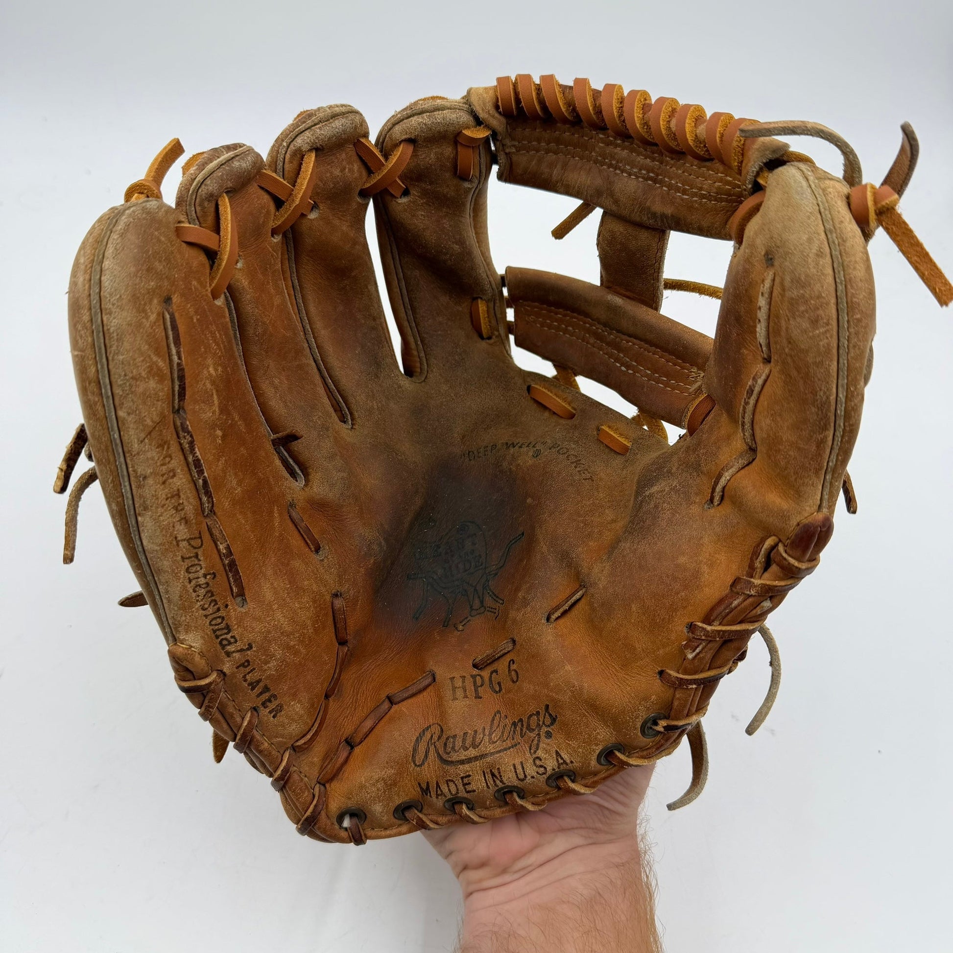 Vintage Rawlings Heart of the Hide HPG 6 11.5 Made in USA Lefty Infield Baseball Glove - photo 3